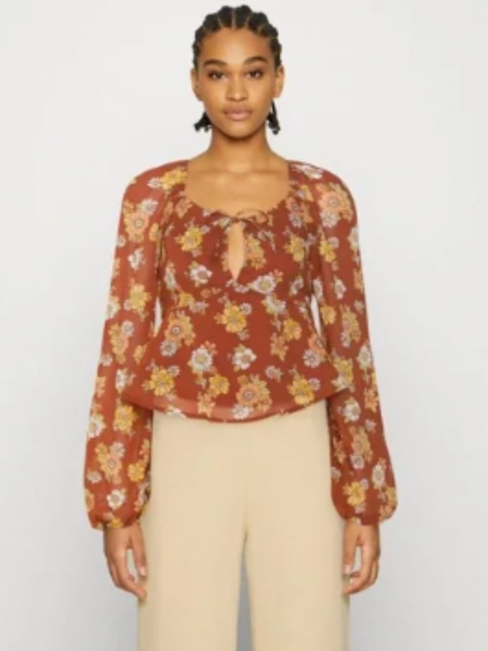 Hollister baby doll blouse (1042)